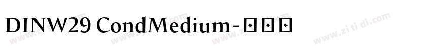DINW29 CondMedium字体转换 DINW29 CondMedium字体转换
